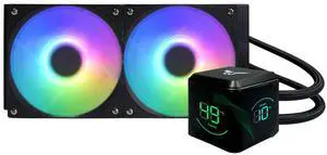 Osprey 240mm AIO CPU Cooler, Copper-Aluminum Radiator, Leakproof ARGB Liquid Cooling System, 2600RPM Hydraulic Pump, Quiet 28.8dBA PWM Fans for Intel LGA 1700/1200/115X/2066/AMD AM5/AM4/AM3/FM1,Black