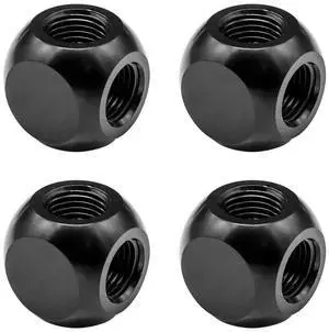 Dracaena.io 4 Pack G1/4" Thread, 3-Way Ball Fitting Extender or Connector for The Computer Water Cooling System, Durable Brass/Copper Material, Black