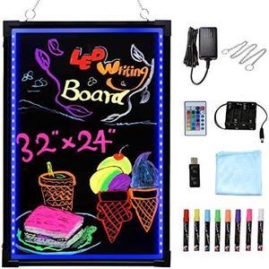 Alpine Industries LED Illuminated Hanging Message Writing Board (16 x 24)