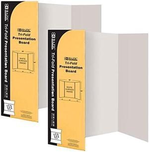 BAZIC Trifold Presentation Board 36 X 48 Black, Tri-Fold Corrugated Poster  Boards, Cardboard for Display Boards Science Fair Art Project, 24-Pack 