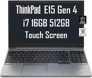 Lenovo ThinkPad E15 Gen 4 15.6" FHD Touchscreen (Intel 12th Gen i7-1255U, 16GB RAM, 512GB PCIe SSD, IPS) Business Laptop, Backlit Keyboard, Fingerprint, Wi-Fi 6E, 1080P Webcam, Win 11 Pro -2023