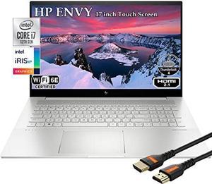 HP Envy Laptop 17 inch Touch Screen Windows 11 Intel i71255U 10 Core FHD 300Nits 100 sRGB Display Backlight Keyboard Thunderbolt 4 USB TypeC WiFi 6E HDMI Cable 32GB RAM  1TB PCIe SSD