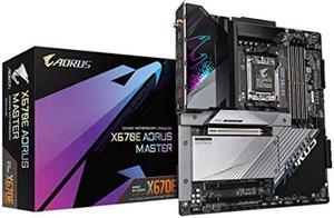 GIGABYTE X670E AORUS Master (AM5/ LGA 1718/ AMD X670E/ EATX/ 5 Year Warranty/ DDR5/ Quad M.2, PCIe 5.0/ USB 3.2 Gen2X2 Type-C/Intel WiFi 6E/ Intel 2.5GbE LAN/Q-Flash Plus/Gaming Motherboard)