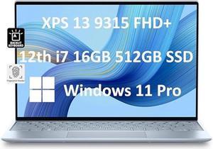 Dell XPS 13 9315 Thin  Light Business Laptop 134 FHD Intel 10Core i71250U 16GB LPDDR5 RAM 512GB SSD Long Battery Life Thunderbolt 4 Webcam Backlit Fingerprint WiFi 6E Win 11 Pro