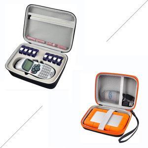 Case Compatible with DYMO LetraTag LT-100H Handheld Label Maker Machine and Case Compatible with LaCie Rugged Mini 1TB/ 2TB/ 4TB/ 5TB External Hard Drive Portable HDD Bundle