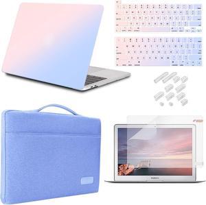 iCasso Compatible with MacBook Pro 13 Inch Case 2024-2016 Release A2338 M2 M1 A2251 A2289 A2159 A1989 A1706 A1708, Hard Plastic Case, Sleeve, Screen Protector, Keyboard Cover & Dust Plug,Gradient