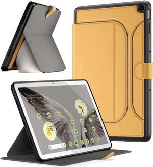 Poetic Explorer Magnetic Folio Stand Case Designed for Google Pixel Tablet (2023), Magnetic Fidget Mount Case for Google Pixel Tablet, Khaki Yellow