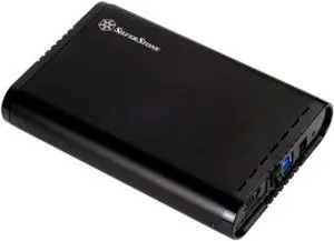 Silverstone Tool-less Design Aluminum 3.5-Inch Hard Drive Enclosure with 5 Gbits USB 3.0 Super Speed Transfer Rate, TS07B (Black)
