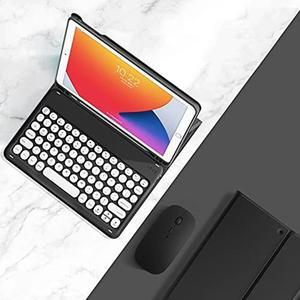 YEEHi Keyboard Case Mouse for iPad 6th 5th Generation Air 2 Pro 9.7 Color Keyboard Round Key Cute Candy Colors Detachable Keyboard iPad 6 iPad 5 Cover (iPad5/6/Air2/Pro9.7, Black)