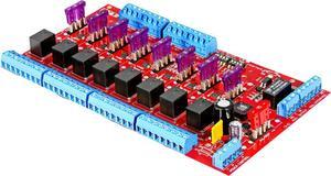 Seco-Larm PD-8BTQ Enforcer Access Power Controller Board; 8-Outputs; for 12/24 VAC/VDC Operation; Individual Status LED; Dry and Wet Trigger Inputs; Each Output Individually Controlled