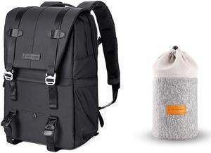 K&F Concept Camera Bag(Backpack 20L)+ 2 in 1 Lens Pouch Bag