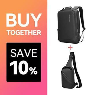 Muzee Slim Laptop Backpack For Men Hard Shell Business Backpack Fit 15.6 inch PC & Crossbody Sling Bag Small Backpack for Women Men Lightweight One Strap Backpack