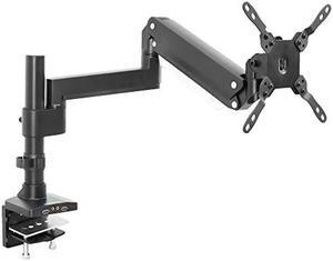 Mount-It! Ultrawide Monitor Desk Mount, Single Monitor Mount for Heavy Monitors Up to 35 Inch and 33 Lbs, VESA 100, 200 mm Compatible, Height Adjustable Gas Spring Arm 2 x USB 3.0 and Audio Port