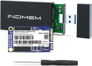 INDMEM mSATA to USB 3.0 Enclosure with 512GB mSATA SSD