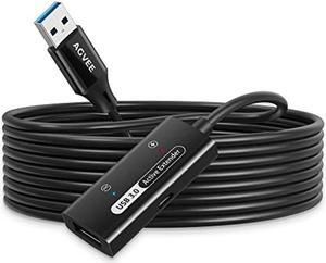 AGVEE 100ft / 30m USB 3.0 Active Extension Cable, USB3.0 Male to Female Extender Repeater Ultra Extra Long Signal Booster Cord for 2.5" 3.5" Hard Drive, Flash Driver, Mouse Keyboard, Printer, Black