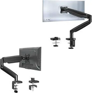 MOUNTUP Normal Single Monitor Stand & Ultrawide Single Monitor Mount Bundle