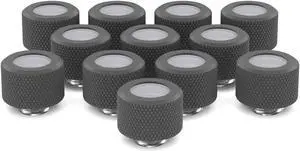 PrimoChill 14mm OD Rigid SX Fitting - 12 Pack - TX Matte Gun Metal