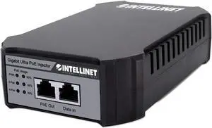 Intellinet Network Solutions Gigabit Ultra PoE Injector One 95 W Port for Ultra PoE Powered Device up to 328 ft. (100 m), Plastic Housing