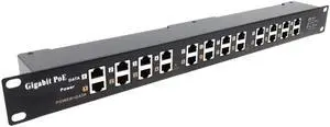 PoE Texas - PoE Injector - 12 Port Gigabit Passive Midspan Injector - Add or Increase Power Over Ethernet to Your Network for 802.3af or at Devices VoIP Phone, WiFi Access Point, IP Camera and More