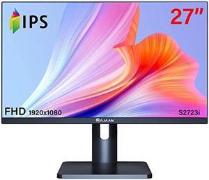 HAJAAN 27" Inch FHD 1080p IPS Computer Monitor, 75 Refresh Rate, Best for Office & Home, Ergonomic Tilt HDMI, VGA Ports | Monitor for PC, Wall Mountable (S2723i)- Black