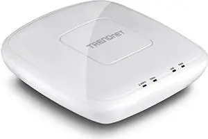TRENDnet AC1750 Dual Band PoE Access Point, TEW-825DAP, 1300Mbps WiFi AC+450 Mbps WiFi N, WDS Bridge, WDS Station, Repeater Modes, Band Steering, WiFi Traffic Shaping, Up to 8 SSIDs-16 Total, IPv6