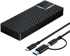 40Gbps M.2 NVMe SSD Enclosure for Thunderbolt 3/4,MOKiN NVMe Adapter with Cooling Fan Support SSD Size 2230/2242/2260/2280 B+M M-Key PCIe for M1 Pro/Max Mac, Compatible with USB4/USB3.2/3.1/3.0/2.0