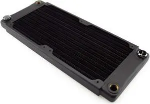 XSPC TX240 Crossflow Ultra Thin Radiator, 120mm x 2, Dual Fan, Black