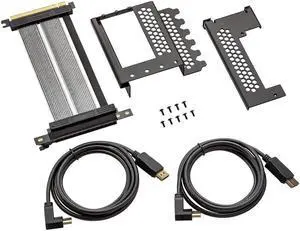 CableMod Vertical PCI-e Bracket Triple Slot Edition with PCI-e 4.0 Riser Cable (Black, 2 x DisplayPort)