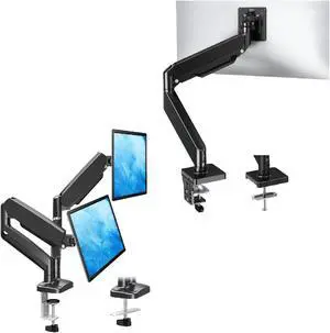 MOUNTUP Normal Dual Monitor Stand & Ultrawide Single Monitor Mount Bundle