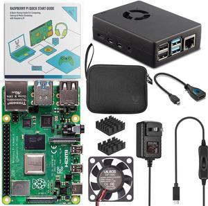 Vilros Raspberry Pi 4 8GB Basic Starter Kit with Fan Cooled Heavy Duty Aluminum Alloy Case (Black Case)