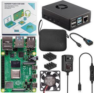 Vilros Raspberry Pi 4 8GB Basic Starter Kit with Fan Cooled Heavy Duty Aluminum Alloy Case Black Case