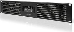 AC Infinity CLOUDPLATE T7-N, Rack Mount Fan Panel 2U, Intake Airflow, for Cooling AV, Home Theater, Network 19" Racks