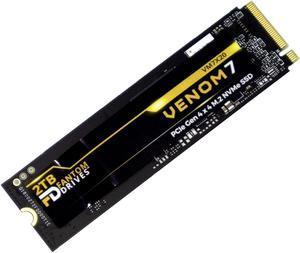 Fantom Drives VENOM7, 2TB Internal SSD NVMe Gen 4 M.2 2280 Slim Profile for compatibility with Desktop, Laptops, and PS5 - Up to 7300MB/s - 3D NAND TLC (VM7X20)