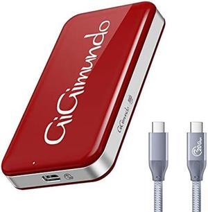 GiGimundo 1TB 20Gbps Portable External SSD - Super High-Speed Data Transfer Up to 2060MB/s via USB 3.2 Gen2x2 Type-C Port - for Playstation 4 5, Xbox, PC, Laptop