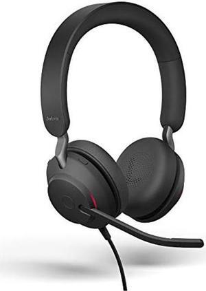 Jabra Evolve2 40 UC Wired Headphones, USB-A, Stereo, Black - Telework Headset for Calls and Music, Enhanced All-Day Comfort, Passive Noise Cancelling Headphones, UC-Optimized with USB-A Connection