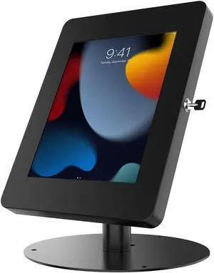 Hyperflex Kiosk Stand - CTA Secure Kiosk Stand for Tablets Heavy-Duty Locking Enclosure for IPad 10th Gen 10.9-Inch - IPad 7th/8/9 Gen - IPad Pro 11-Inch - Galaxy Tab S5E & More - Black (PAD-HSKSB)