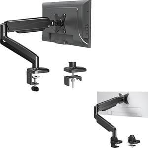 MOUNTUP Single Monitor Mount fits 17''-49'' Ultrawide Screen, Holds 6.6-33lbs + MOUNTUP Single Monitor Desk Mount, Adjustable Gas Spring Monitor Arm Support Max 32 Inch, 4.4-17.6lbs Screen