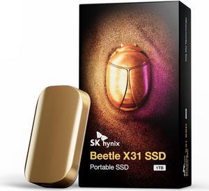 SK hynix Beetle X31 1TB Portable SSD with DRAM, up to 1050MB/s, USB 3.2 Gen2, External Hard Drive Compatible with PC, Mac, Laptop, Xbox, PS5