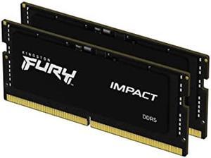 Kingston FURY Impact 32GB (2x16GB) 5600MT/s DDR5 CL40 Laptop Memory Kit of 2 | Lower Power Comsumption | Intel XMP 3.0 | Plug N Play | KF556S40IBK2-32