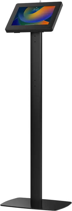 Thin Floor Stand - CTA Tall Standing 360 Degree Kiosk Display Tablet Holder With Charger Access & Lock for iPad 11 (A16) - Pro 11-inch M4 - Air 11-inch M3- iPad 10th Gen - Galaxy Tab & More Tablets