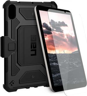 UAG iPad Mini Case (6th Gen, 2021) [8.3-inch Screen] Metropolis SE, Black & iPad Mini (6th Gen, 2021) [8.3-inch Screen] Premium Double Strengthened Glass Shield Plus Screen Protector, Clear