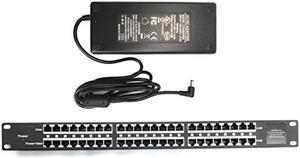 PoE Texas | 24 Port Passive PoE Injector with 48V 120W Power Supply for 802.3af Devices - 10/100 Fast Ethernet Capability