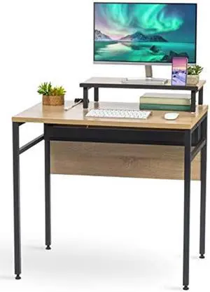 IRIS OWDN-8862 Desk with Monitor Stand, 31" - Rustic, Wood