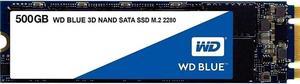 Western Digital 500GB WD Blue 3D NAND Internal PC SSD - SATA III 6 Gb/s, M.2 2280, Up to 560 MB/s - WDS500G2B0B