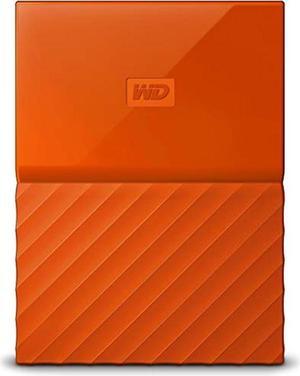 WD 2TB Orange My Passport Portable External Hard Drive - USB 3.0 - WDBS4B0020BOR-WESN