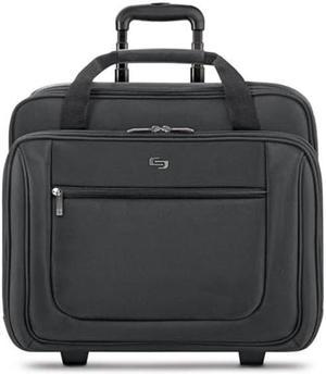 Solo New York Bryant Rolling Laptop Bag with Wheels,Fits Up to 17.3-Inch Laptop,Travel Friendly Wheeled Briefcase for Women and Men with Telescoping Handle, Black, 14" x 16.8" x 5" (PT136-4)