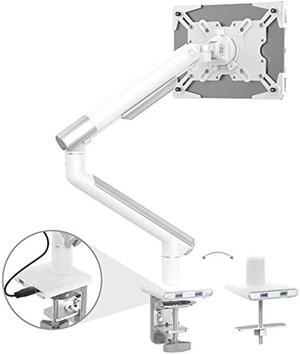 Tablet Desk Mount - CTA Desk Mount Arm Clamp W/Security Enclosure & USB Extenders for iPad 10.2 Series - iPad Air 3 - & iPad Pro 10.5 - White (PAD-SSMAE)