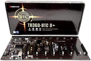 Biostar TB360-BTC D+ (Intel 8th and 9th Gen) LGA1151 SODIMM DDR4 8 GPU Support GPU Mining Motherboard. Requires CPU with IGFX and Server Power Supply.