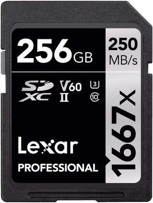 Lexar SDXC, 256 GB Memory Card UHS-II Class 10 SDXC, 256 GB, W125985456 (UHS-II Class 10 SDXC, 256 GB, 256 GB, SDXC, Class 10, UHS-II, 250 MB/s, 90 MB/s) Lexar SDXC, 256 GB Memory Card UHS-II Class 10 SDXC, 256 GB, W125985456 (UHS-II Class 10 SDXC, 256 GB, 256 GB, SDXC, Class 10, UHS-II, 250 MB/s, 90 MB/s)