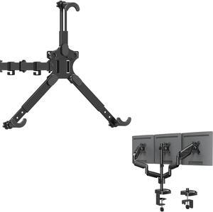 MOUNTUP Universal VESA Mount Adapter Kit Bundle with Triple Monitor Desk Mount for Three Max 27 Inch Computer Screen, 4.4-19.8lbs